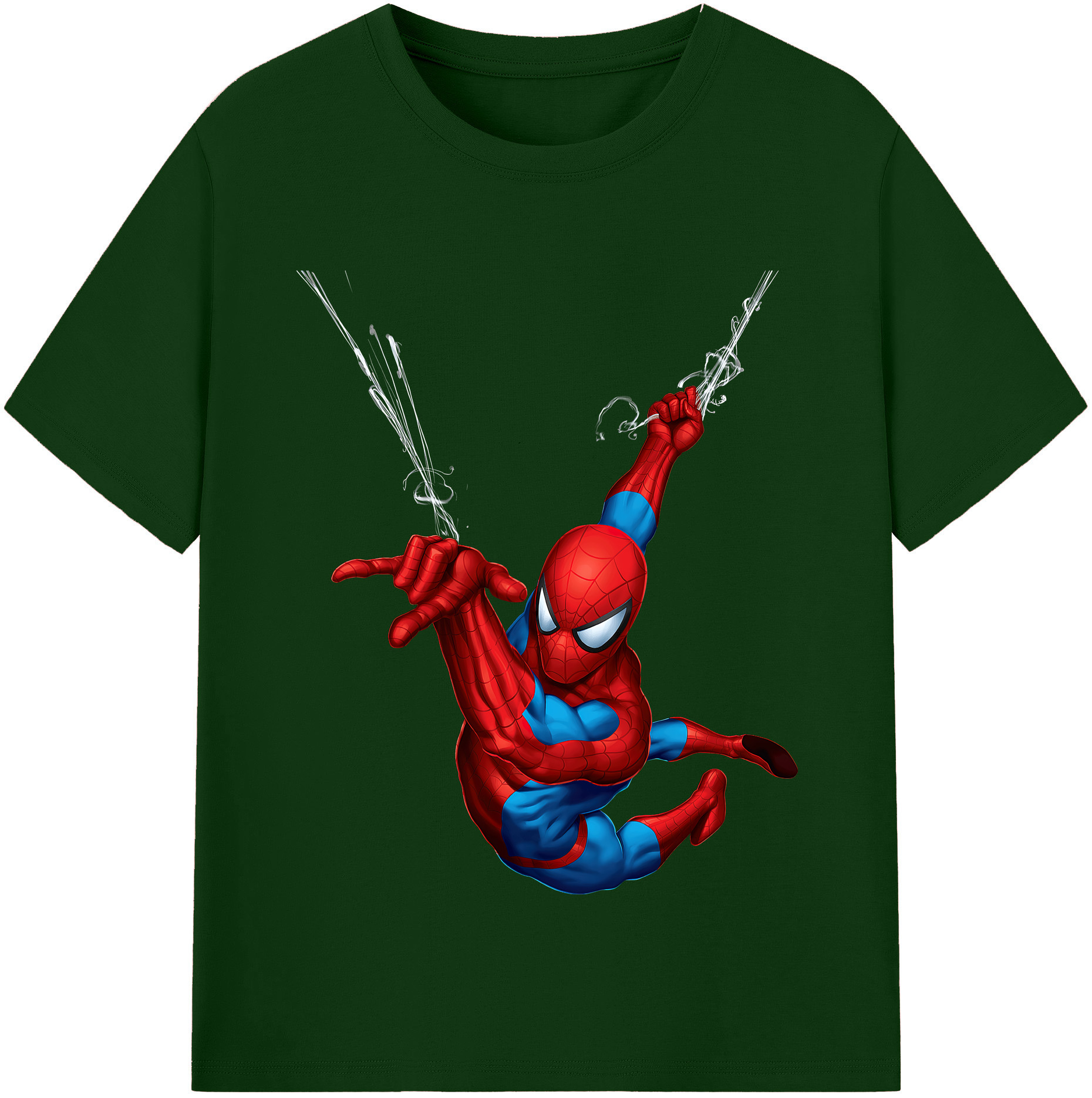 （画像用） Spider Man スパイダーマン 綿100％半袖Tシャツ（フロントプリント）